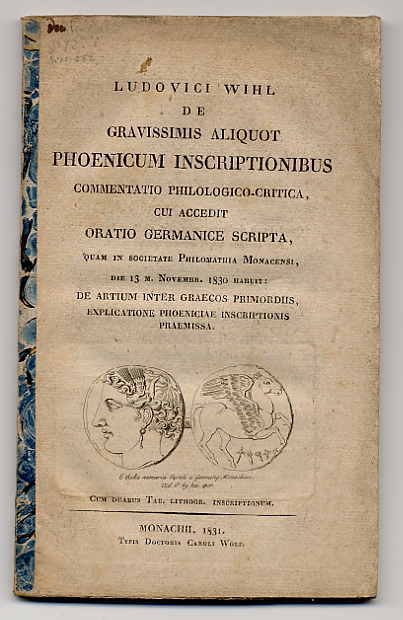 Wihl, De gravissimis aliquot phoenicum inscriptionibus commentatio philologico-c