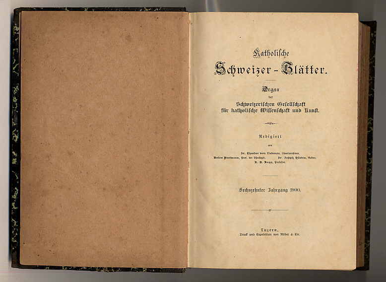 Katholische Schweizer-Blätter.