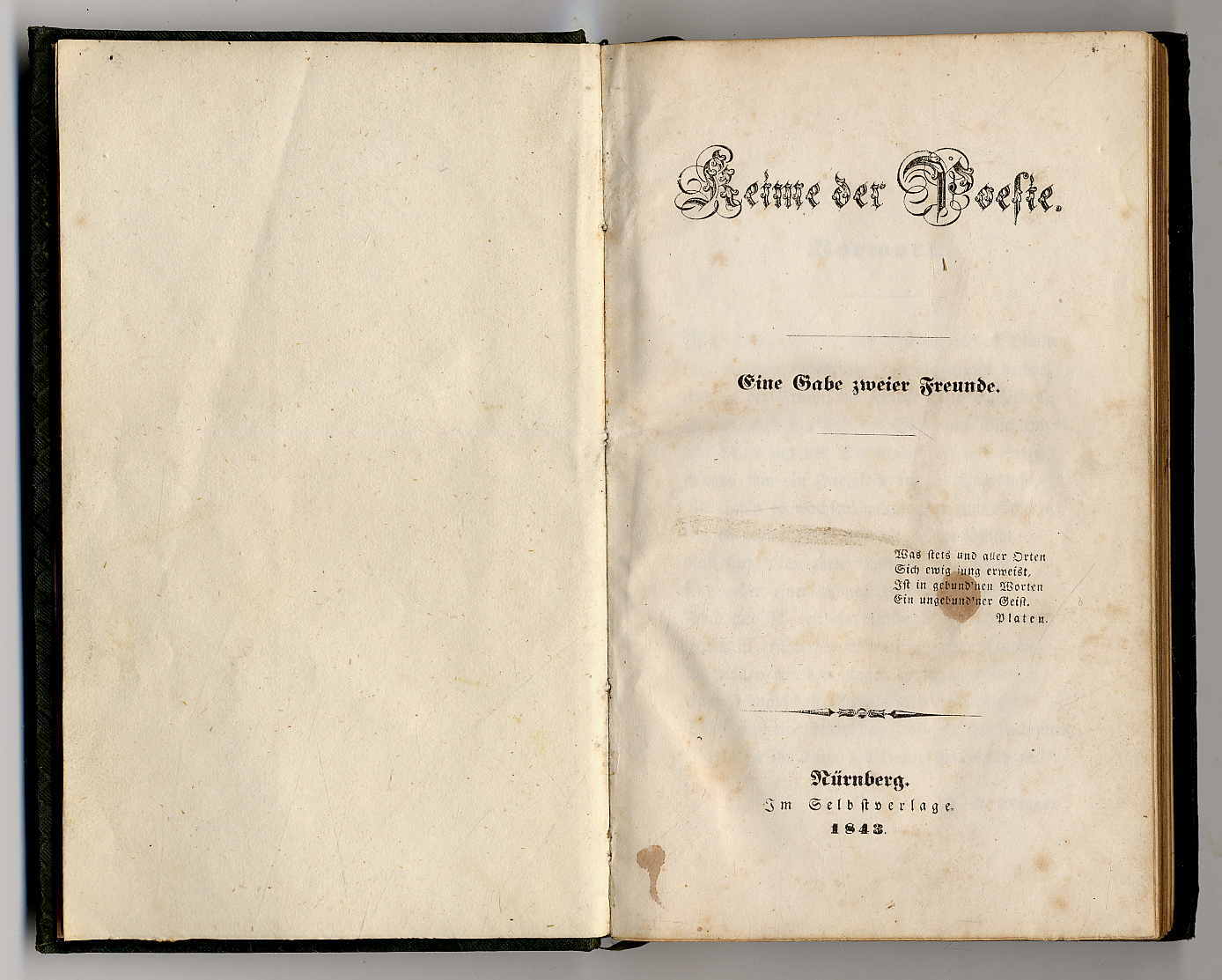 [Metzger, Keime der Poesie. Eine Gabe zweier Freunde.