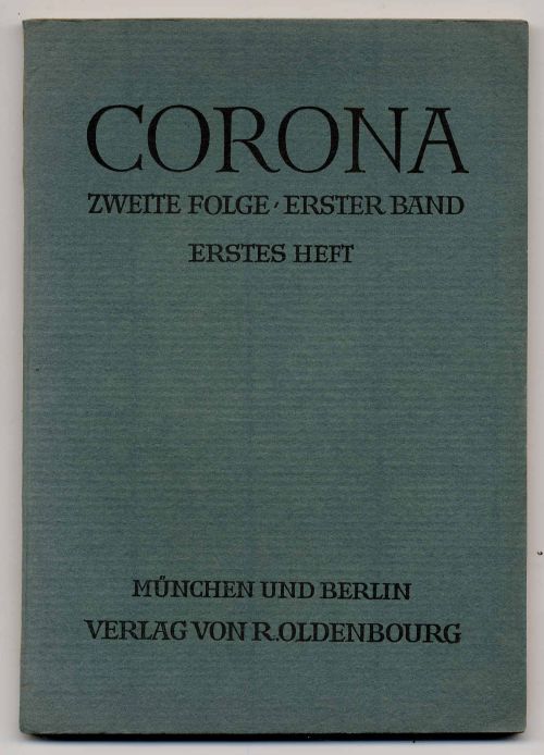 Müller, Corona. 2. Folge, I. Band, 1. Heft, Frühjahr 1943.