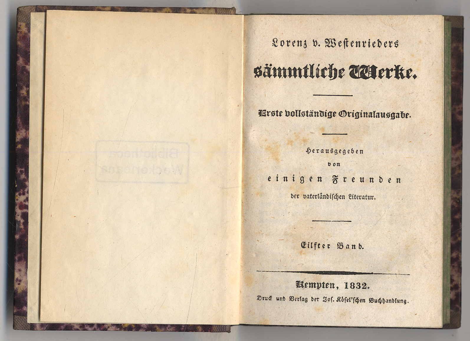 Westenrieder, Sämmtliche Werke. 11. Band.