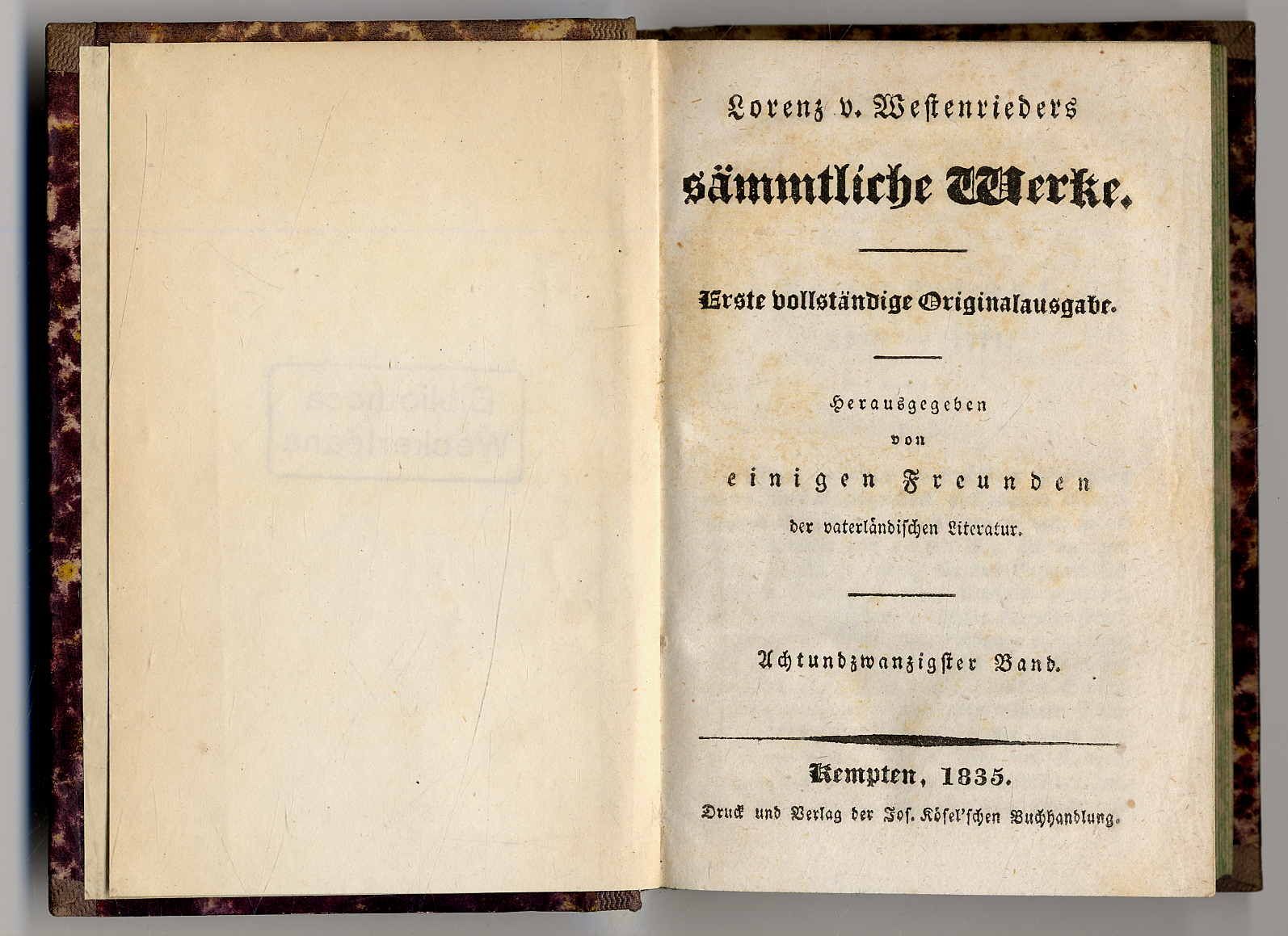 Westenrieder, Sämmtliche Werke. 28. Band.