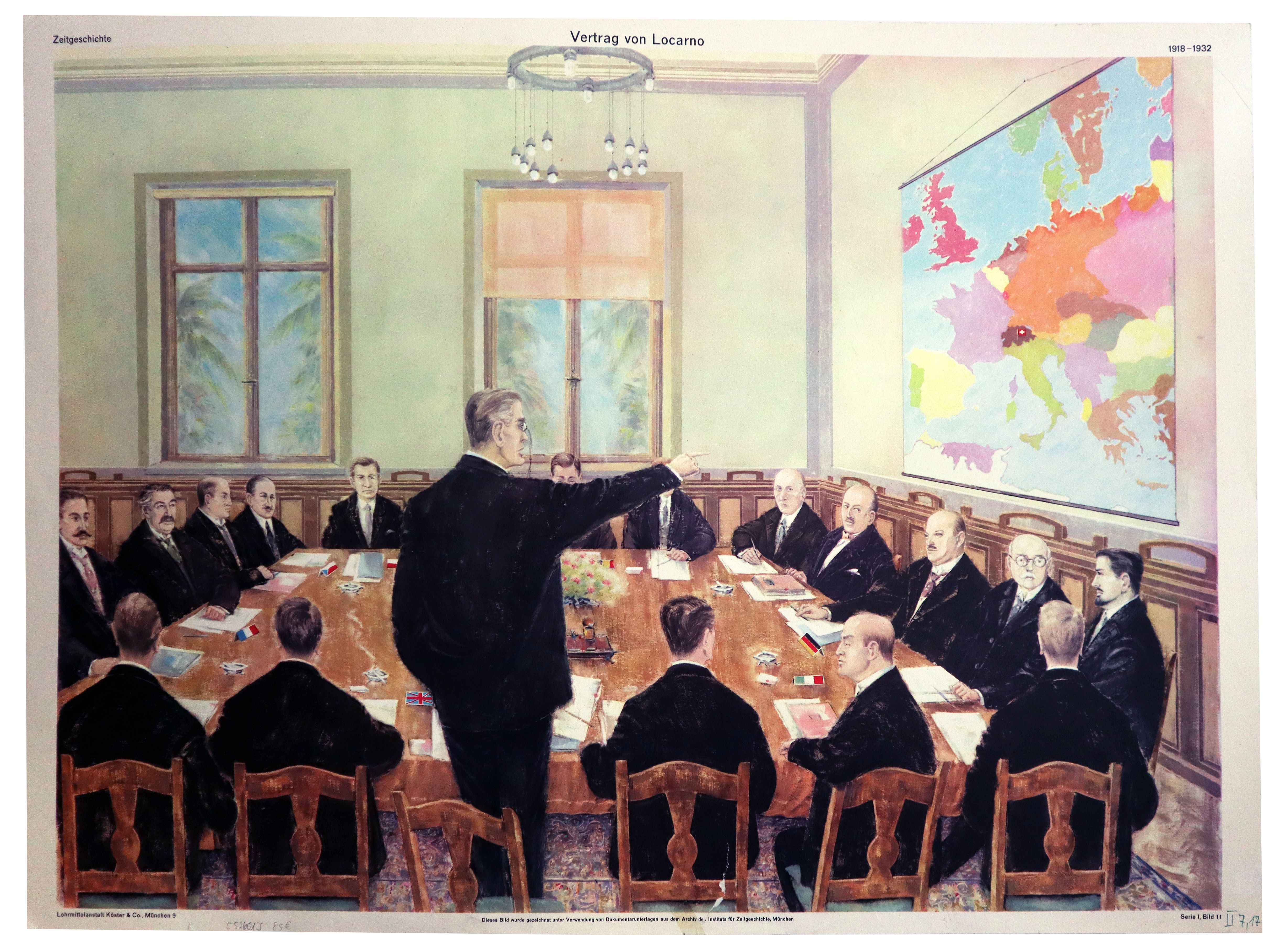 Straßenunruhen. Vertrag von Locarno.