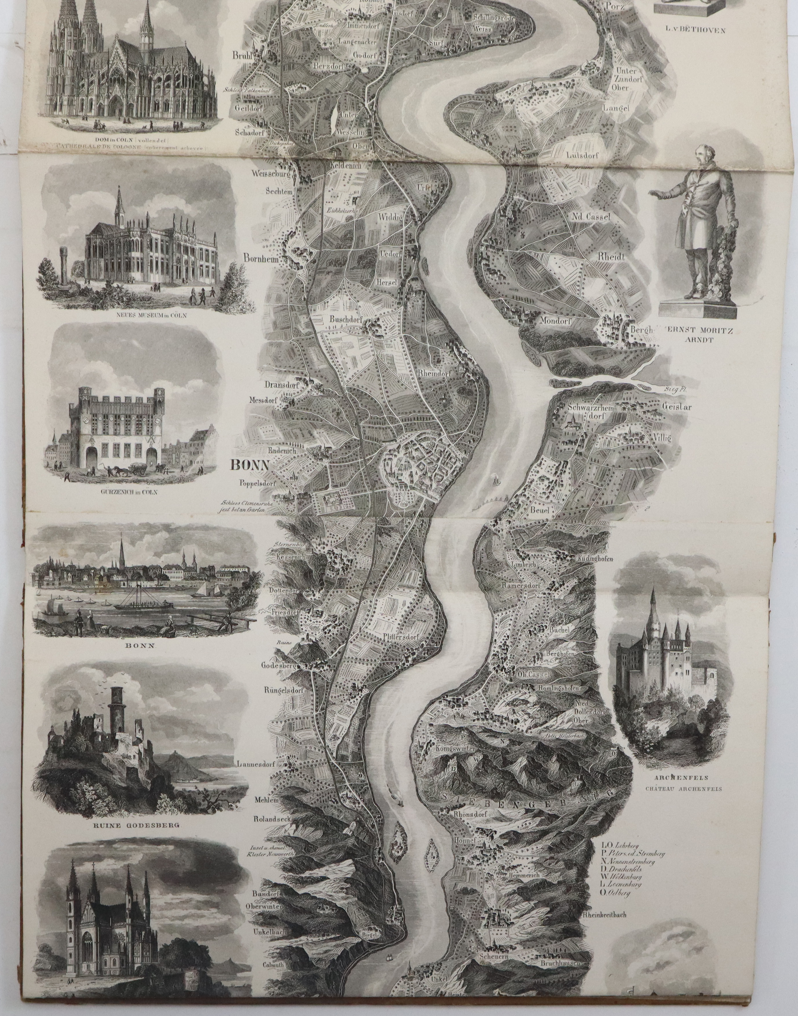 Neues Panorama des Rheins von Mannheim bis Cöln. Mit 45 Randbildern nebst Beschr