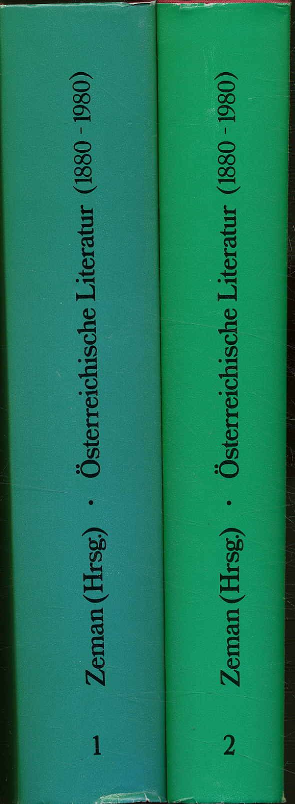 Zeman, Die österreichische Literatur. Ihr Profil von der Jahrhundertwende bis zu