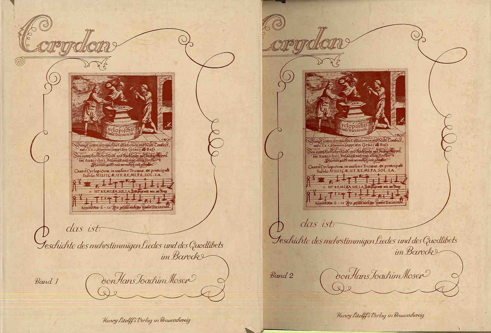 Moser, Corydon. Das ist: Geschichte des mehrstimmigen Generalbassliedes und des