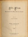 Stieböck, Alt-Wien. Monatsschrift für Wiener Art und Sprache.